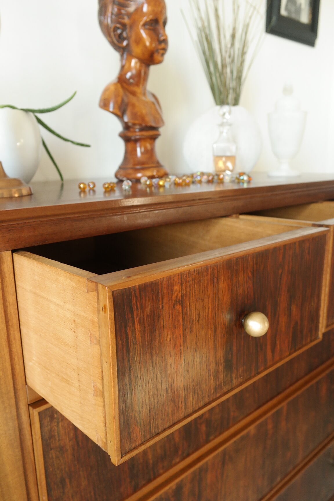 Commode art déco en palissandre et acajou