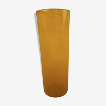 Small vase Art Deco amber glass