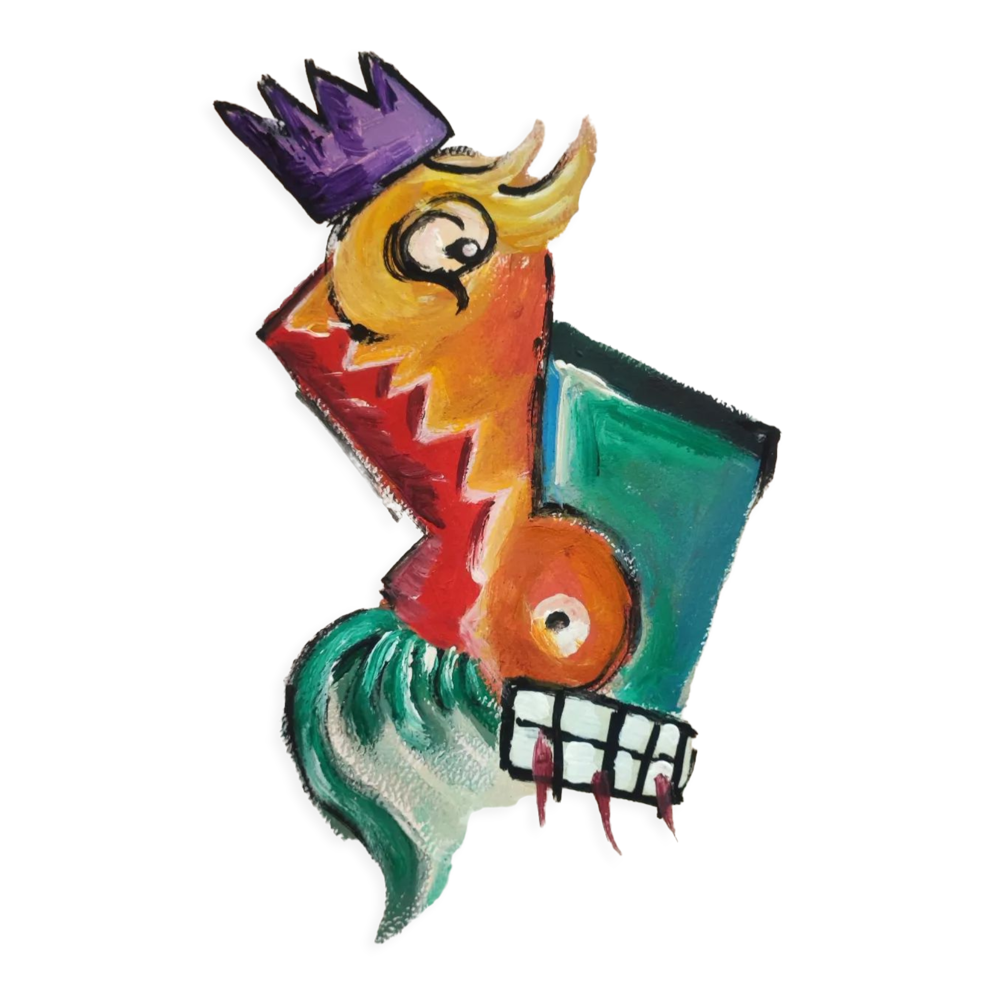 Expressionist acrylic painting