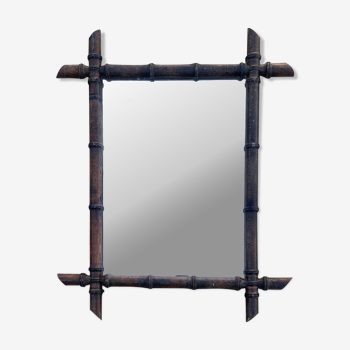 Bamboo mirror stitched 57x68cm