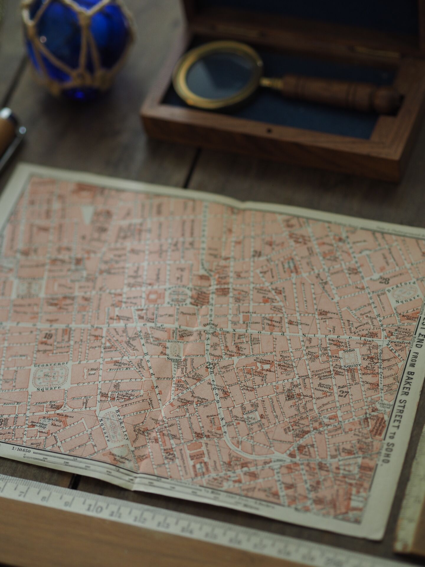 Old map London West End, UK - 1913 | Vintage wall decoration