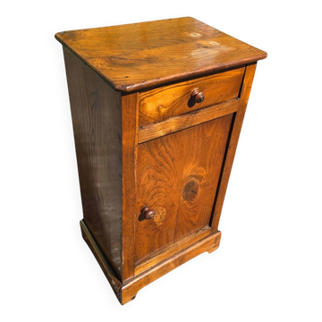 Meuble de chevet rustique ancien en bois massif