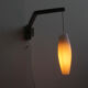 1960s boomerang wall lamp opaline glass