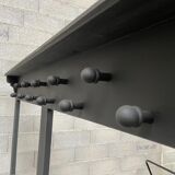 Vintage wooden restaurant cloakroom