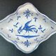 Faience of Moustiers - Vide Poche signed Matet A vintage blue bird decoration fly