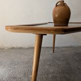 Table basse tripode forme libre, Charles Ramos, France, 1950