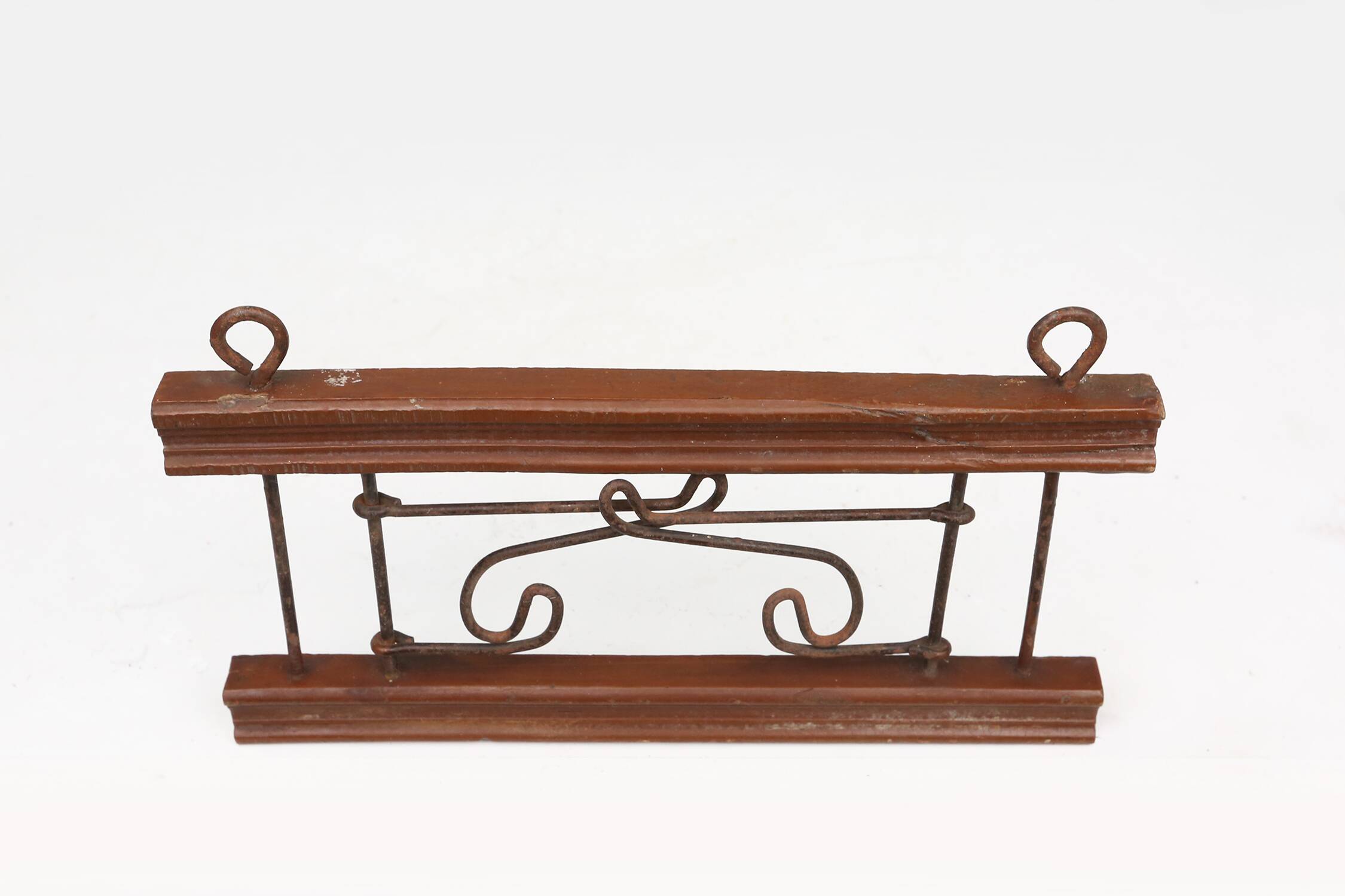 French Art Deco folding wall mount coat rack, ca. 1930