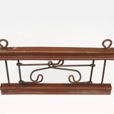 French Art Deco folding wall mount coat rack, ca. 1930