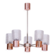 Mid-Century Chandelier in Chrome, Steel, Copper and Glass, Czech, 1960s