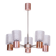 Mid-Century Chandelier in Chrome, Steel, Copper and Glass, Czech, 1960s