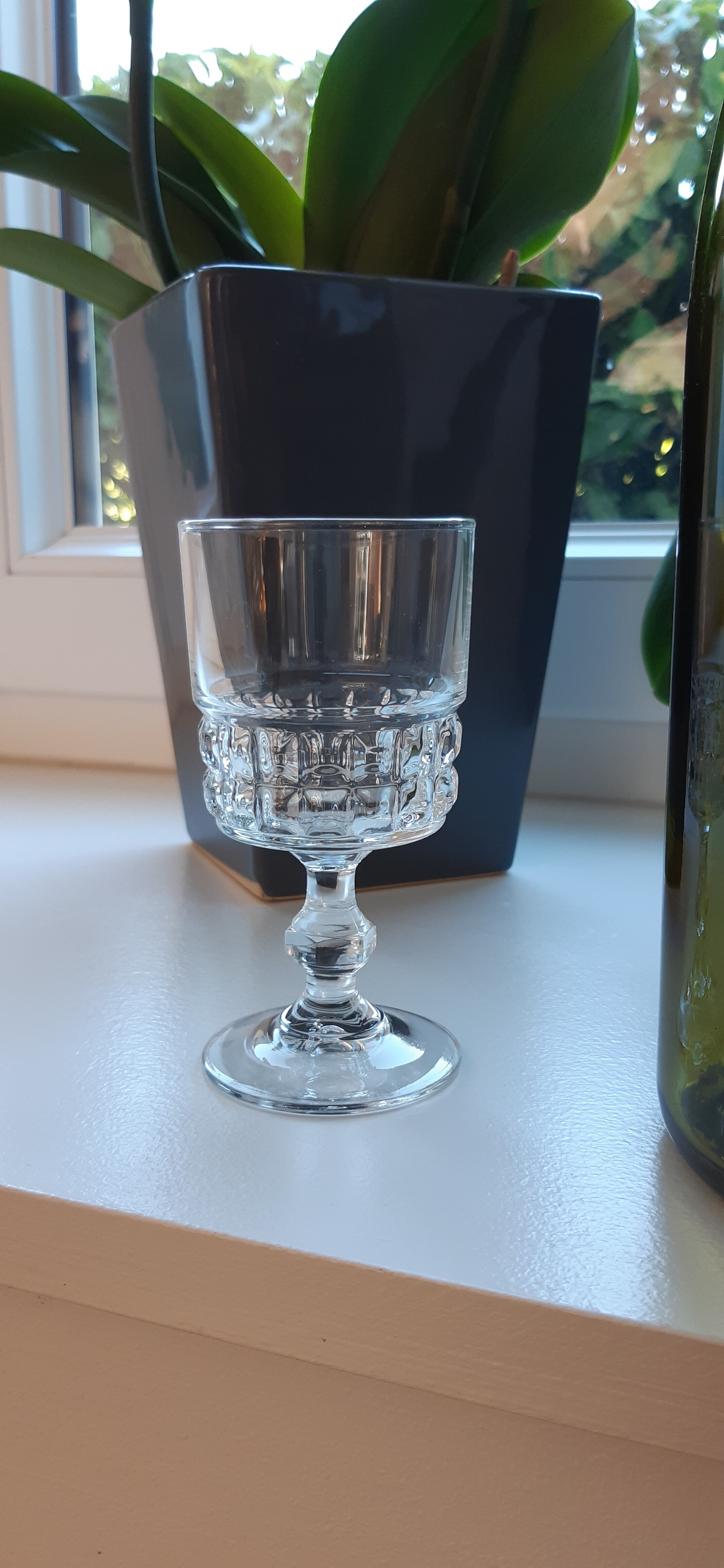 Set of 9 crystal wine glasses 50s