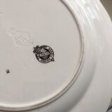 Set of 9 plates Passion flower grey 1880 Brown Westhead Moore 'Co