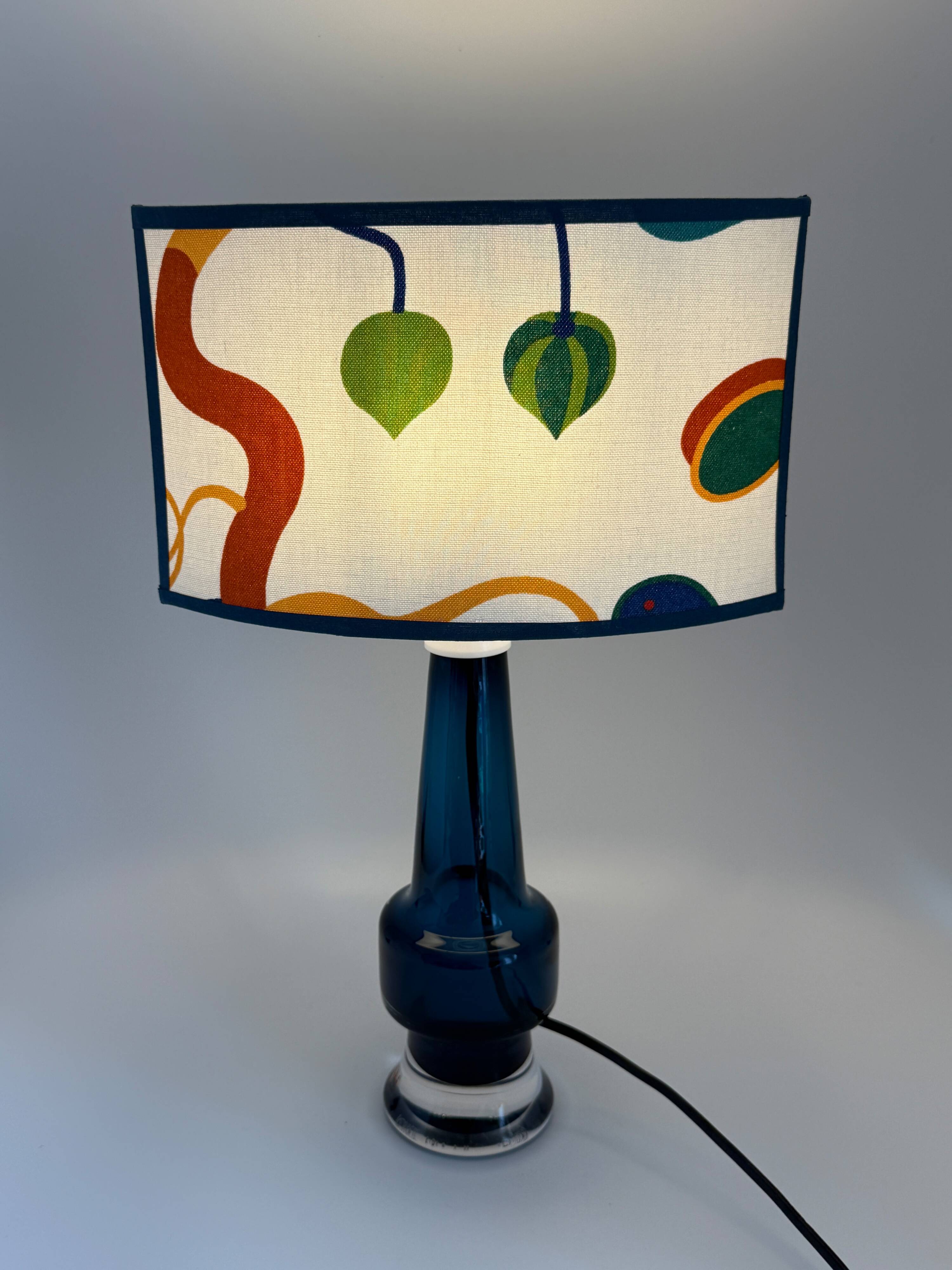 Crystal lamp • Kosta Boda • Sweden • 1960s and custom lampshade