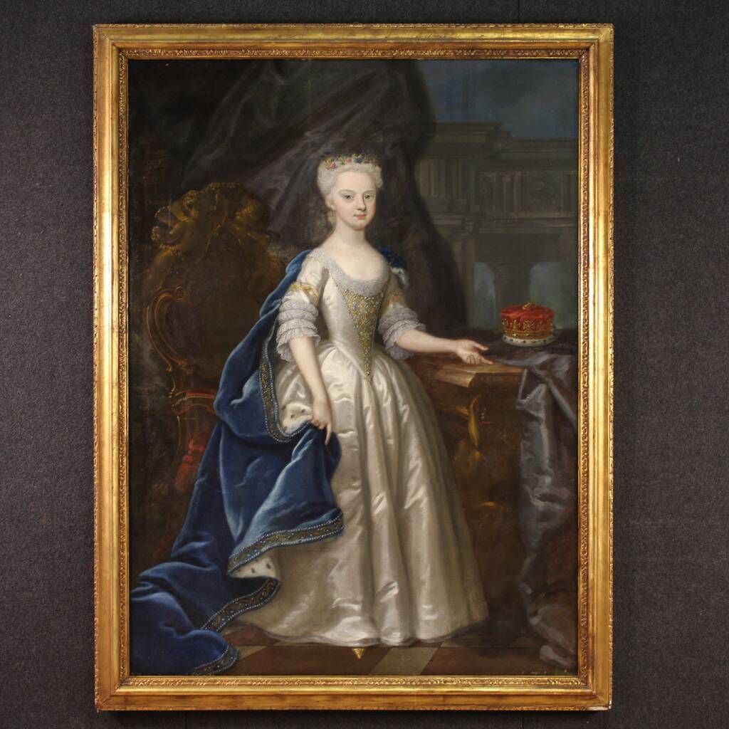 Great 18th century painting, portrait of a young princess