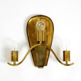 Large heavy Mid Century brass wall light from a German church