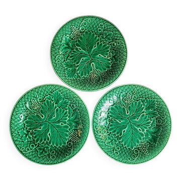 Three green slip plates