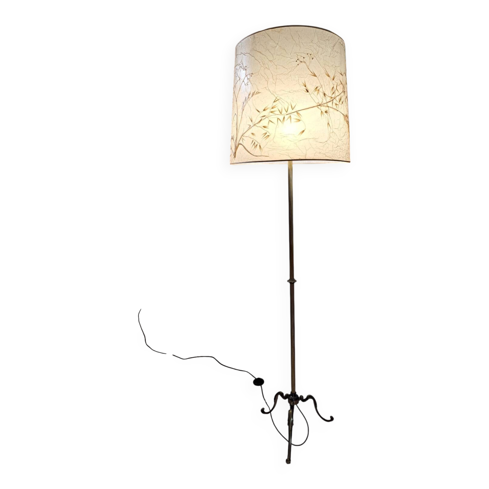 Brass floor lamp