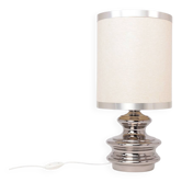 Lampe de table en céramique argentée vintage, années 1970