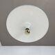 Rare white 52cm Disc Wall Light by Honsel, Germany 1970s