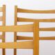 Set of 4 Vintage German Beech Dining Chairs | Newly Upholstered | 1970s