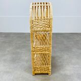 Rounded rattan shelf 60s