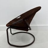 Vintage Suede Ball Chair by Lusch & Co., 1970s