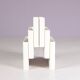 1970s Large model white plastic magazine rack / Giotto Stoppino / Kartell,