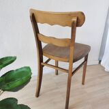 Vintage Wooden Dining Chair: Tyrolean Farmhouse Bistro, 1970s