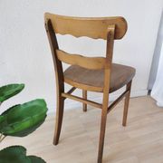 Vintage Wooden Dining Chair: Tyrolean Farmhouse Bistro, 1970s