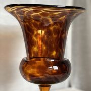 Vase verre soufflé "écaille de tortue" vintage 1960