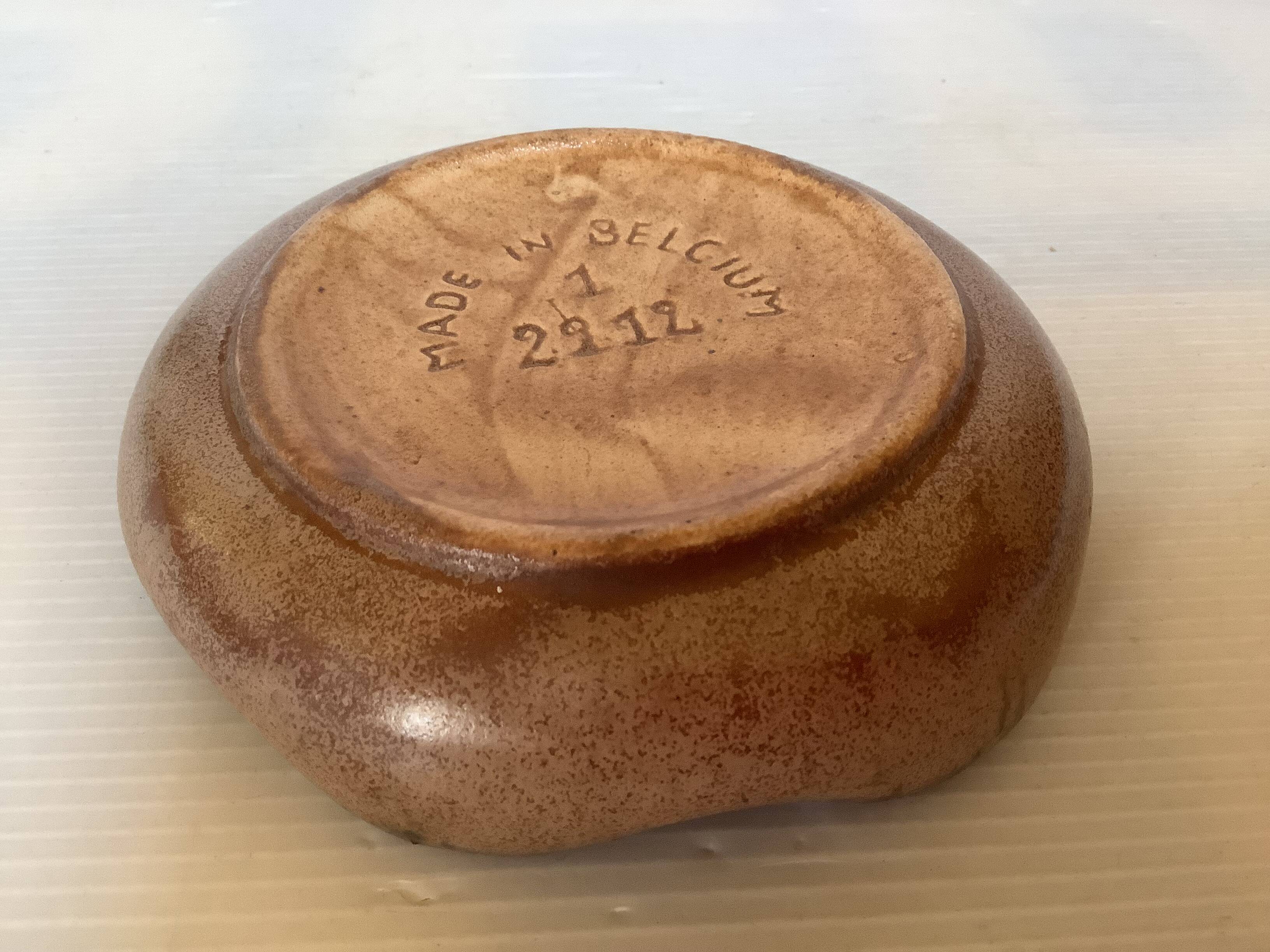 Ceramic flower ring holder dish Belgium