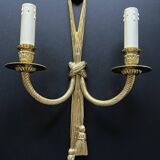 Appliques bronze 2 lumières style Louis XVI