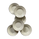 Set of 6 deep plates in old white and gold earthenware Moulin des loups Orchies ACC-6037