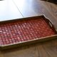 Vintage serving tray 60s 70s mosaic