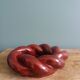 Handmade woven ceramic ashtray
