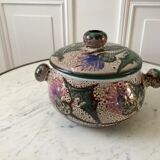 Pot en grès Vallauris peint à la main années 60