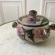 Vallauris sandstone pot hand-painted 60s