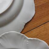 2 assiettes à dessert en porcelaine ancienne fin XIXe