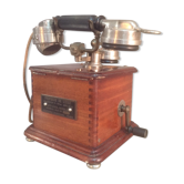 Old phone for 30 years in wood and metal