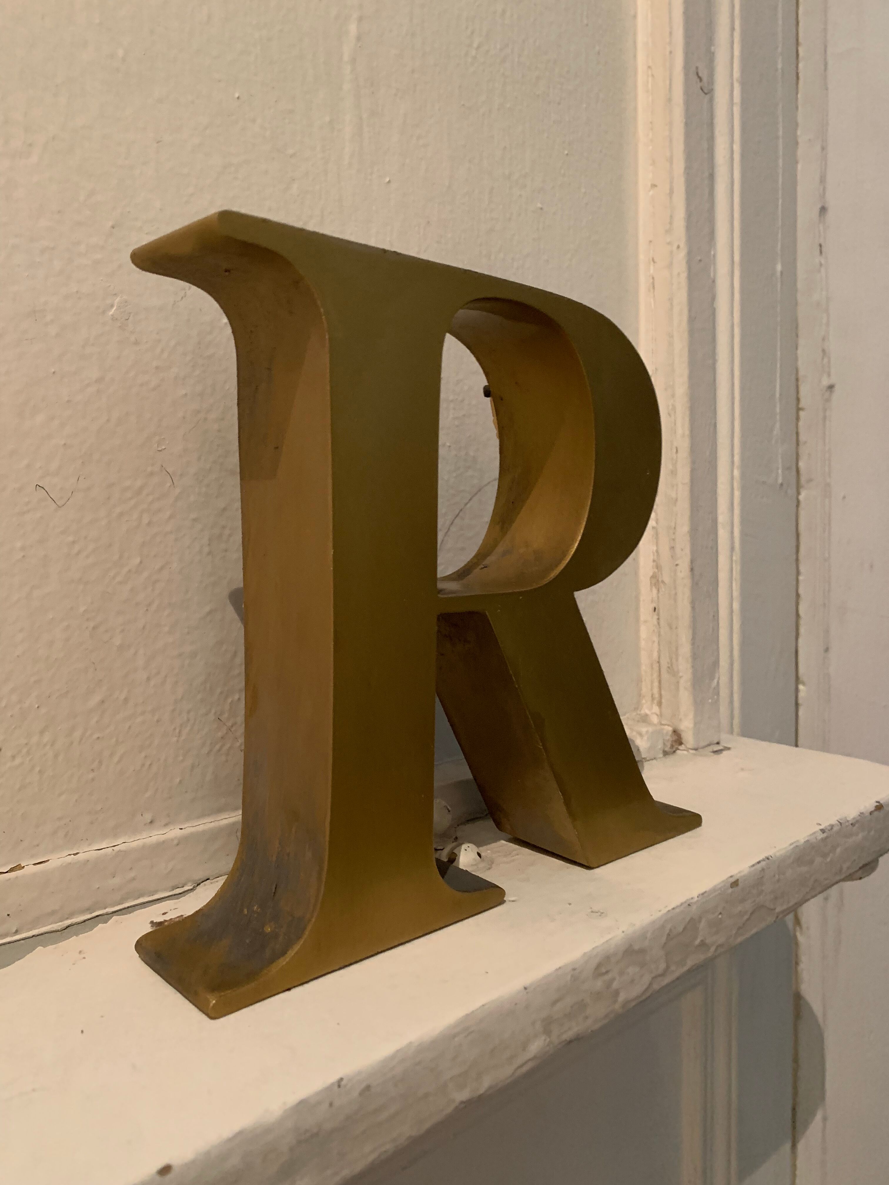 Letter.E . vintage metal