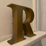 Letter.E . vintage metal