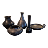 Series of 5 vintage vases