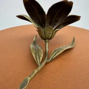 Ashtray flower solid brass 1960s