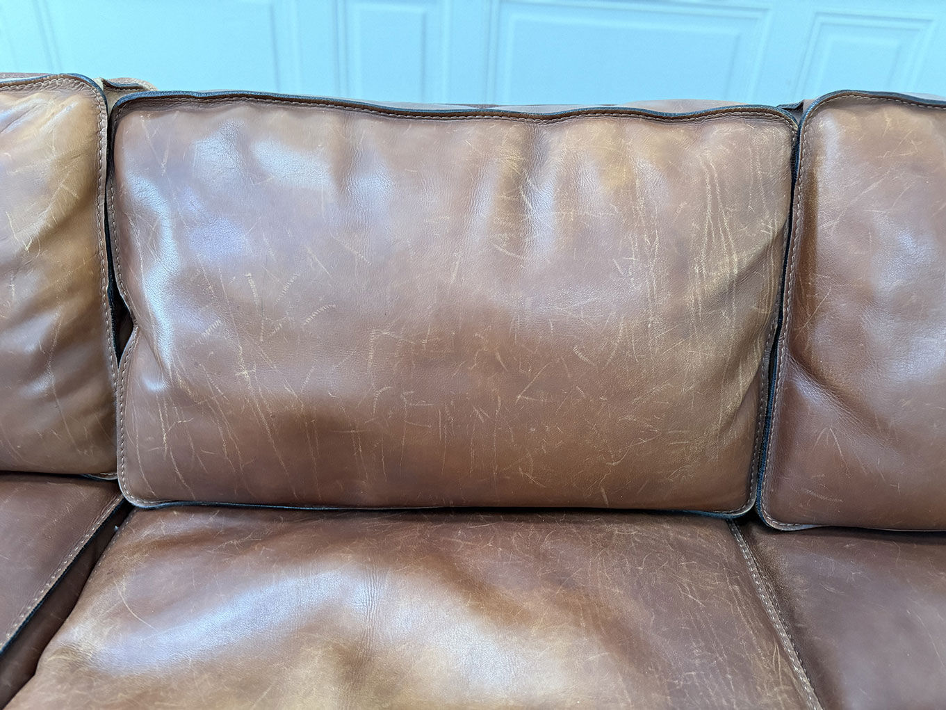 1980 leather cowhide sofa