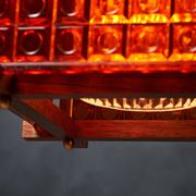Suspension Mid-Century en Cristal Orange, Danemark