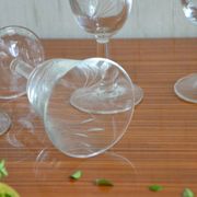 Lot de 7 verres à pied motif herbes folles