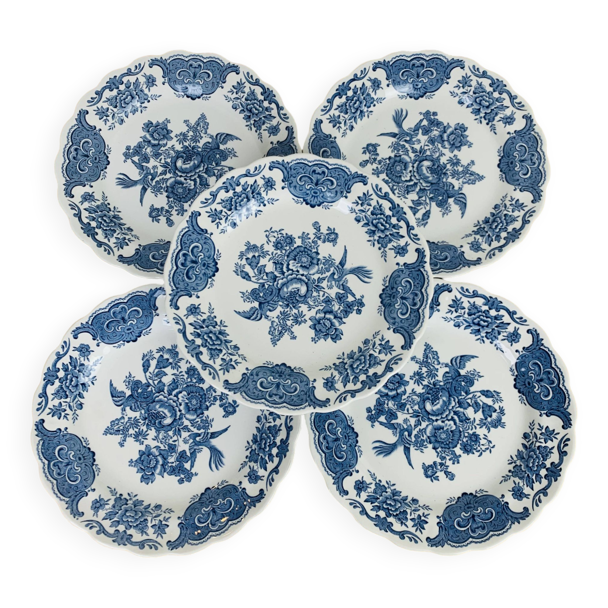 5 Windsor Ridgway Staffordshire dessert plates