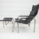 He1106 Lounge Chair with Ottoman by Hans Eichenberger for Strässle, 1970s
