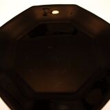 6 black Arcoroc "Octime" dinner plates (set 1)