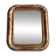 Miroir Louis-Philippe en bois et stuc doré à décor floral, XIXe,  43x38 cm